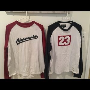 Bundle of Abercrombie long sleeve baseball shirts